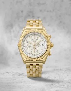 Breitling Chronomat K13047X 39mm 18k yellow gold White