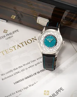 Patek Philippe 5230G-032 18k white gold Silver and Turquoise