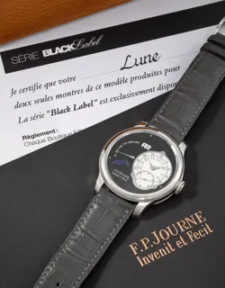 F.P. Journe Lune (Black Label) Platinum Black and White