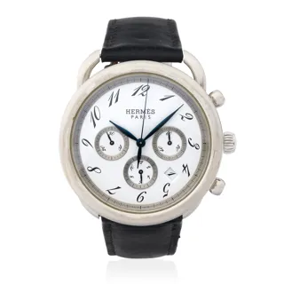 Hermès Arceau AR4.910 43mm Stainless steel White