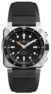 Bell & Ross Instruments BR0392-D-BL-ST/SRB Stainless steel Black