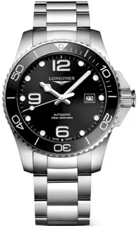 Longines HydroConquest L3.782.4.56.6 43mm Stainless steel Black