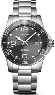 Longines HydroConquest L3.781.4.76.6 41mm Stainless steel Gray