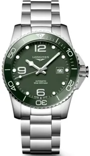 Longines HydroConquest L3.781.4.06.6 41mm Stainless steel Green