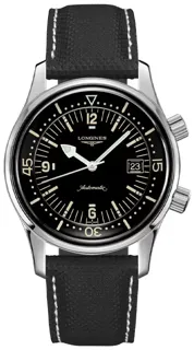 Longines Heritage L37744500 42mm Stainless steel Black