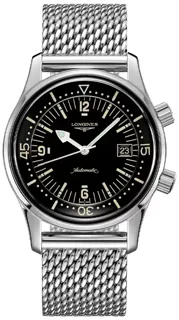 Longines Heritage L37744506 42mm Stainless steel Black