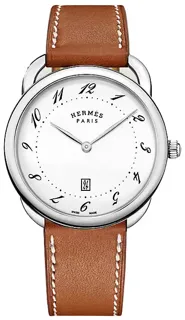 Hermès Arceau 055378WW00 40mm Stainless steel White