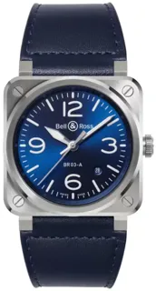 Bell & Ross Instruments BR03A-BLU-ST/SCA Stainless steel sunray blue