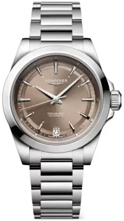 Longines Conquest L34304626 34mm Stainless steel Brown