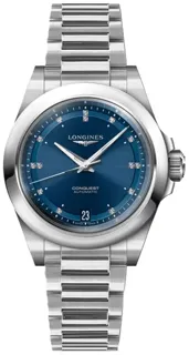 Longines Conquest L34304976 34mm Stainless steel Blue