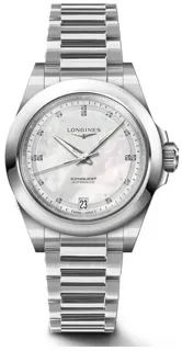 Longines Conquest L34304876 34mm Stainless steel White