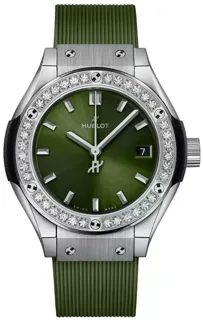 Hublot Classic 591.NX.8970.RX.1204 29mm Titanium Green