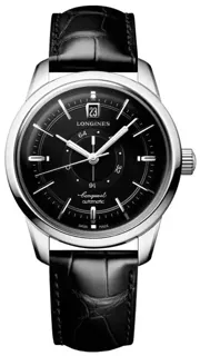 Longines Conquest L1.648.4.52.2 38mm Stainless steel Black