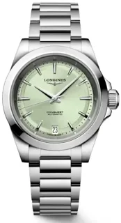 Longines Conquest L3.430.4.02.6 34mm Stainless steel Sunray green