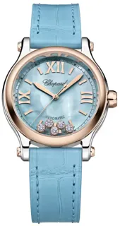 Chopard Happy Sport 278608-6013 Stainless steel and 18k rose gold White