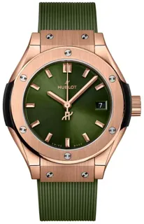 Hublot Classic 591.OX.8980.RX 29mm Yellow gold Green