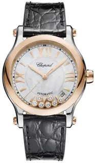 Chopard Happy Sport 278559-6008 36mm Rose gold and Stainless steel White