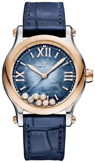 Chopard Happy Sport 278578-6003 36mm Rose gold and Stainless steel Blue and White