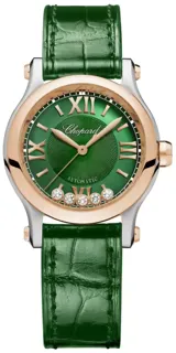 Chopard Happy Sport 278573-6032 30mm 18 carat rose gold$stainless steel Green