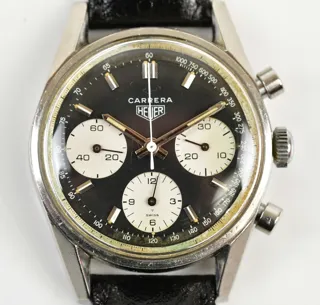 Heuer Carrera 32mm Stainless steel Black