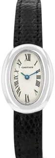 Cartier Mini Baignoire 1960 18mm White gold Cream