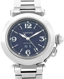 Cartier Pasha 2475 35mm Stainless steel Blue