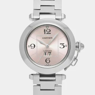 Cartier Pasha W31058M7 35mm Stainless steel Pink