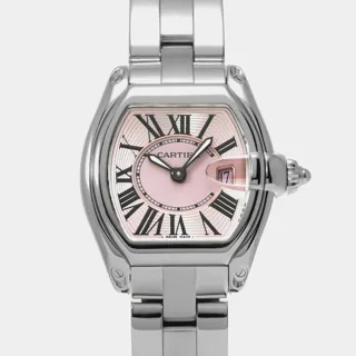 Cartier Roadster W62017V3 33mm Stainless steel Pink