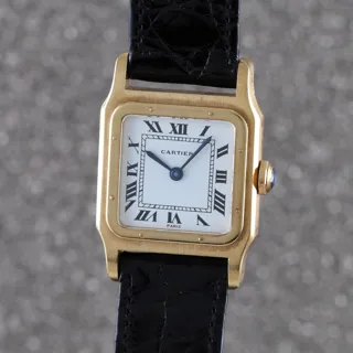 Cartier Santos Dumont 25mm 18k yellow gold White