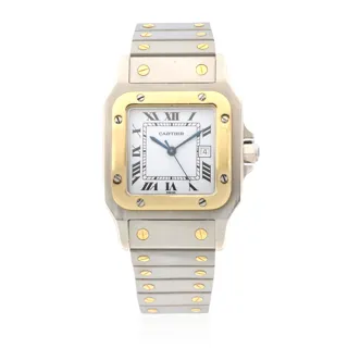 Cartier Santos 29mm Yellow gold and Stainless steel White