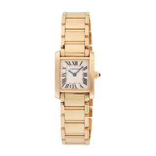 Cartier Tank Française 2385 20mm 18ct Gold White