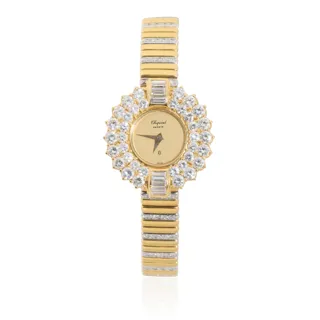 Chopard 24mm 18k yellow gold Champagne