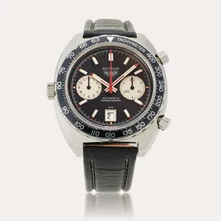 Heuer Autavia 1163 42mm Stainless steel Black