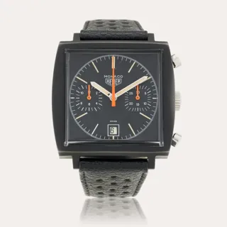 Heuer Monaco 74033N 40mm Stainless steel Black