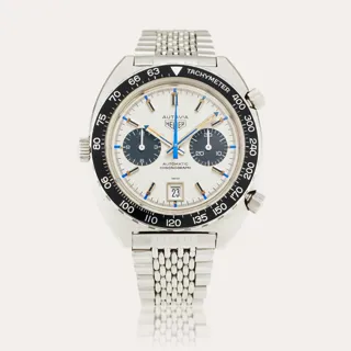 Heuer Autavia 1163 42mm Stainless steel Silver