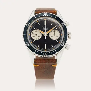 Heuer Autavia 3646 Stainless steel Black