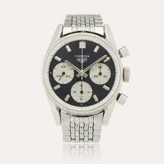 Heuer Carrera 2447NS 35.5mm Stainless steel Black