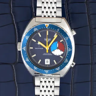 Heuer Skipper 15640 42mm Stainless steel Blue