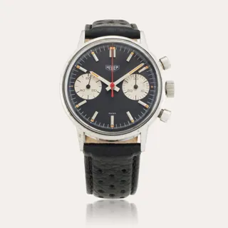 Heuer 73321 42mm Stainless steel Black