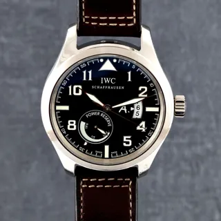 IWC Pilot IW320102 44mm 18k white gold Brown