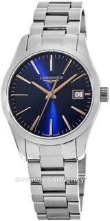 Longines Conquest Classic L2.286.4.92.6 29.5mm Stainless steel Blue