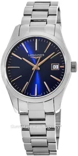 Longines Conquest Classic L2.386.4.92.6 34mm Stainless steel Blue