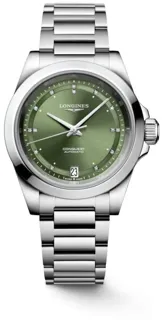 Longines Conquest L34304076 34mm Stainless steel Green