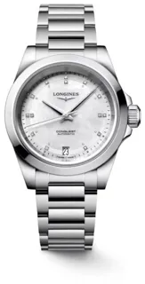 Longines Conquest L34304876 34mm Stainless steel White