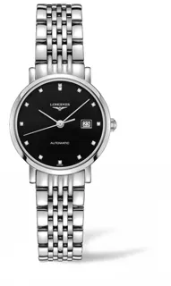 Longines Elegant L4.310.4.57.6 29mm Stainless steel Black