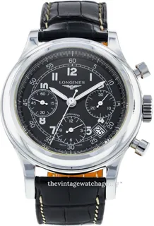 Longines Heritage L2.745.4.53.4 41mm Stainless steel Black