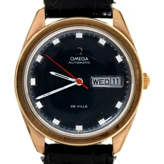 Omega De Ville 37mm 9ct Gold Blue