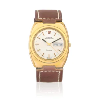 Omega Megaquartz 1960033 39mm Gold-plated Silver