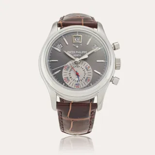 Patek Philippe Annual Calendar Chronograph 5960P-001 40.5mm Platinum Gray