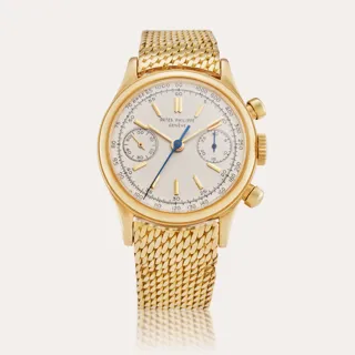 Patek Philippe Chronograph 1463 35mm 18k yellow gold Silver